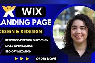 design or redesign wix website, develop wix landing page, wix studio website