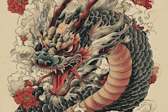 draw an oriental japanese tattoojapanese tattoo