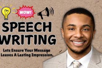 write a powerful motivational, wedding or persuasive speech