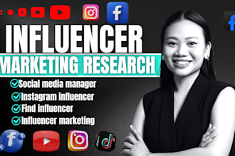 be your influencer manager and marketing for your facebook, tiktok, instagram,