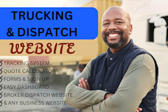 build dispatch website, logistics, transport, trucking, freight broker website
