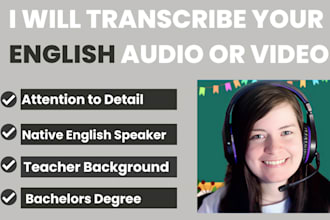 transcribe your english audio or video with accuracy