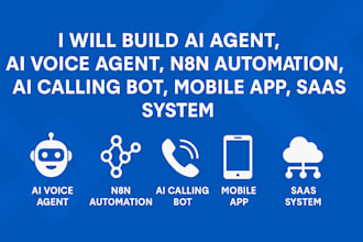 build ai agent ai voice agent ai n8n ai mobile app, ai calling agent, saas
