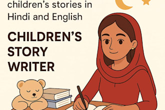 write beautiful  childrens stories in hindi and english