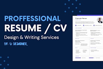 make professional cv, resume and portfolio design for you