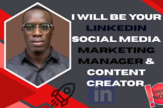 be your linkedin social media marketing manager social media content creator