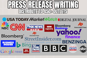 do a professional UK,US press release writing PR distribution submit PR