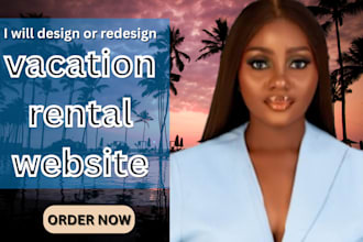 design or redesign a vacation rental or airbnb website landing page