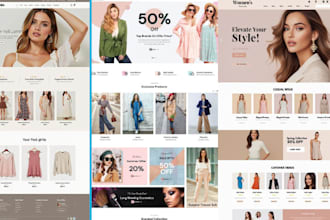 design a modern clothing shopify store, fashion website,skin care, ecommerce web