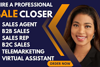 be sales agent b2b leads generation sales closer virtual assistant telemarketing