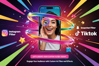 create professional ar filters for instagram, tiktok and snapchat