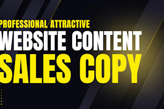 do copywriting for your sales copy, landing page copy and sales funnel