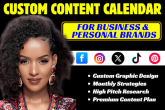create a social media marketing content calendar and content strategy
