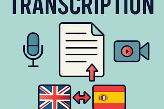 transcribe your audio or video to text in english or spanish