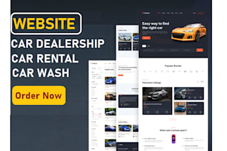 make car dealership website, automobile, car rental website, car wash website