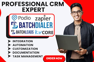 automate podio crm batchdialer batchleads resimpli kvcore zapier for real estate