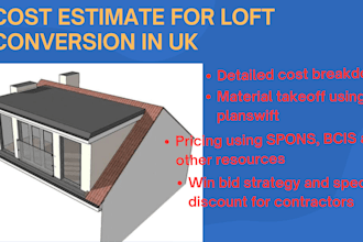 cost estimate for loft conversion and extensions in UK