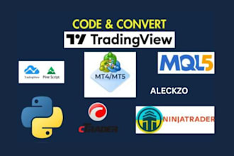 code convert tradingview mt4 mt5 indicator ninjatrader thinkorswim and strategy