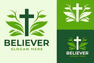 design modern ministry religious church or christian logo