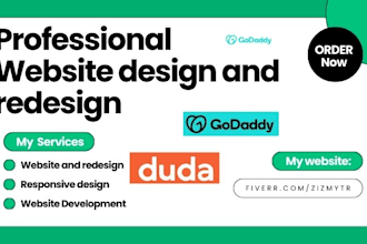 design redesign godaddy website design duda shopify website landing page klaviyo