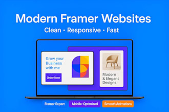 design framer and figma to framer website or landing page