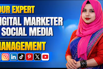be your  digital marketing and social media manager, SEO, fb ads expert