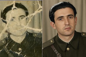 restore old photos, repair scratches, cracks and missing parts