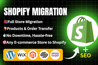 do shopify migration from wordpress, wix, woocommerce, magento or any platform