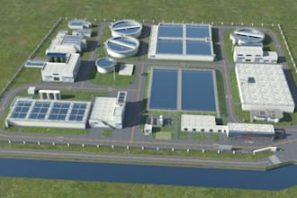 do 3d design for water treatment plant and sewage facility modeling