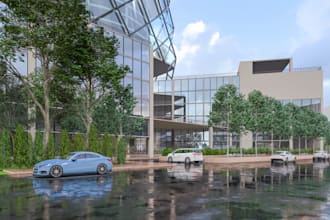 create 3d and realistic architectural visualization