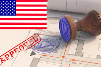 do pe stamp, licensed architect, USA stamp, floor plan, mep and cost estimation