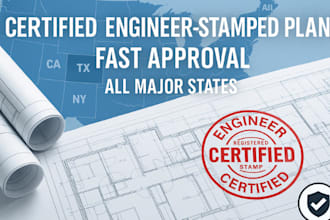 ca, wa, fl, ny, tx, al, US stamp plans stamp for approval land surveying report