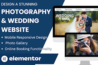 create modern photography, portfolio and wedding website