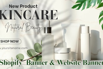 design stunning shopify banners, hero images, slideshow graphics