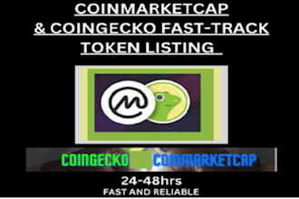 coin listing token listing on coinmarketcap pumpfun coingecko or top exchange