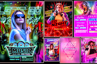 design professional party flyer for events, clubs and promotions
