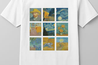 design modern t shirt graphics for pr