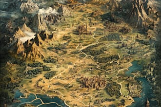 create a custom fantasy map for rpgs, books and games