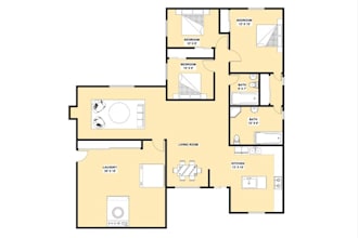 create 2d colored floor plan for real estate projects