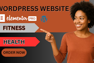 design fitness, gym, health wordpress website using elementor pro