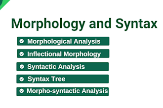 professionally assist you in morphology and syntax