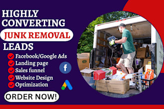 generate junk removal leads cleaning service leads dumpster lead on go highlevel