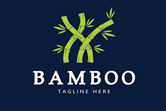 design modern beautiful bamboo,natural,plant logo