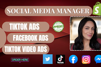 create facebook ads manage USA tiktok ads manager shopify ads