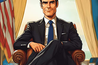 draw political caricature and cartoon