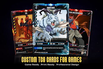 design professional tcg cards, trading cards for your game