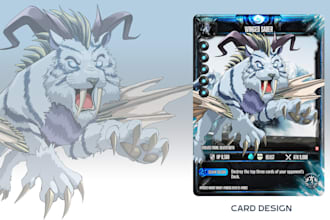 design high quality tcg cards, trading cards, board game art