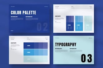 do brand identity design, brand kits, brand style guides with logo, brand book
