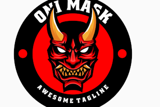 design high quality japanese mask logo