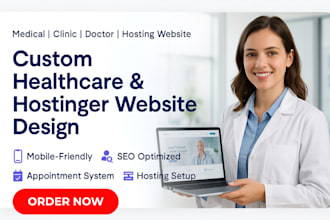 design redesign medical, healthcare, hospital, clinic doctor, hostinger website
